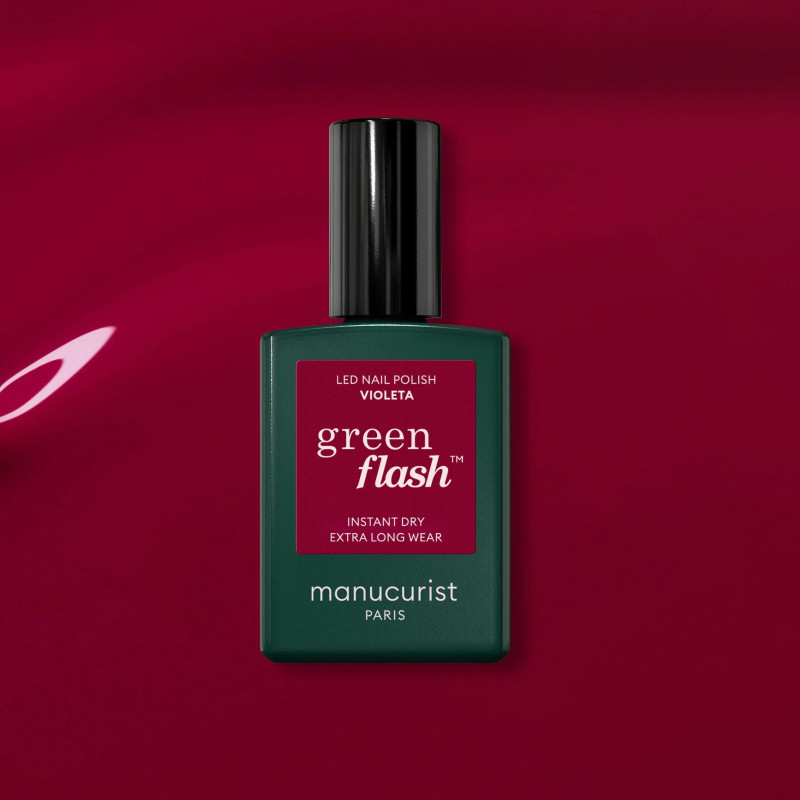 Vernis GREEN FLASH Semi-permanent-Violeta - 15ml -Manucurist