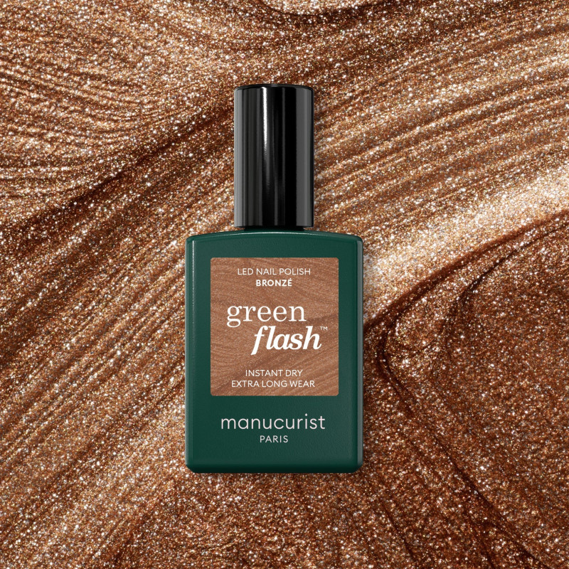 Vernis GREEN FLASH Semi-permanent-Bronzé - 15ml -Manucurist
