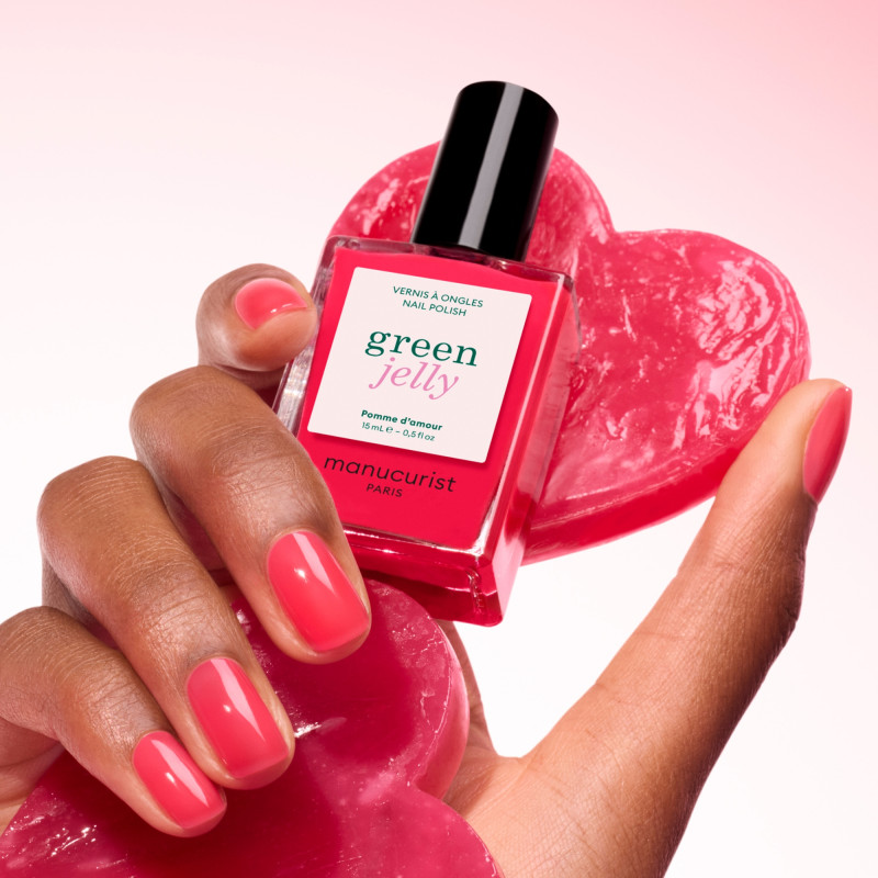 vernis jelly teinte pomme d'amour manucurist