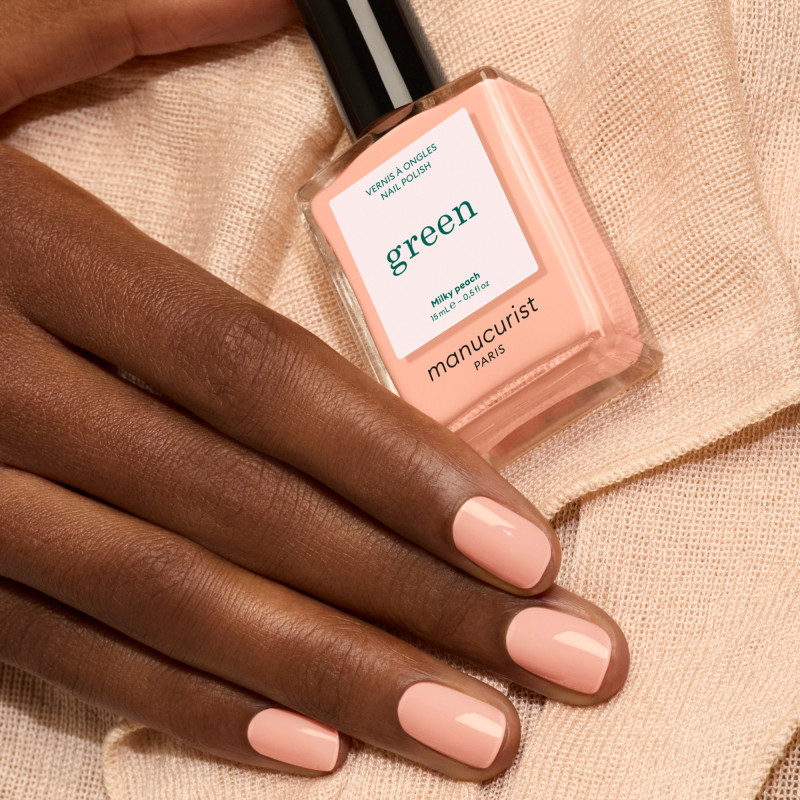 vernis green milky peach