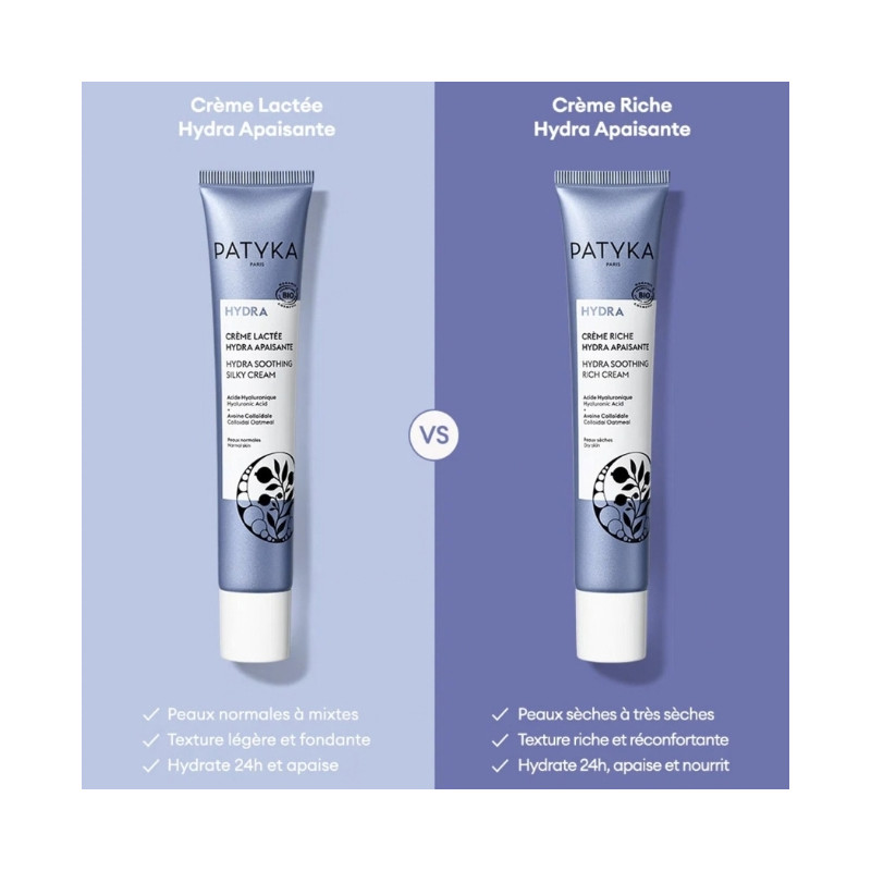 crème lactée hydra-apaisante patyka