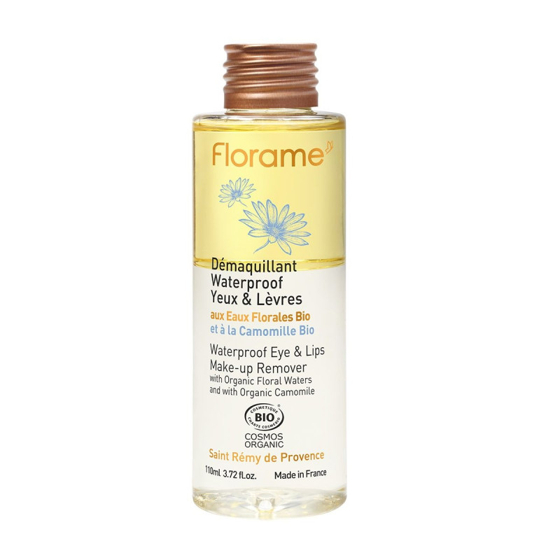 Démaquillant yeux waterproof aux Eaux florales bio - 110ml- FLORAME
