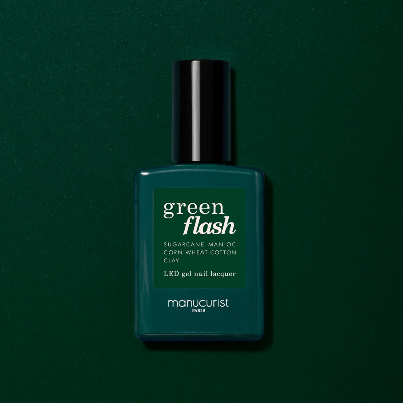 Vernis GREEN FLASH Semi-permanent-Emerald - 15ml -Manucurist