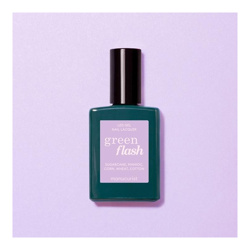 Vernis GREEN FLASH Semi-permanent- Lisa lilas - 15ml -Manucurist