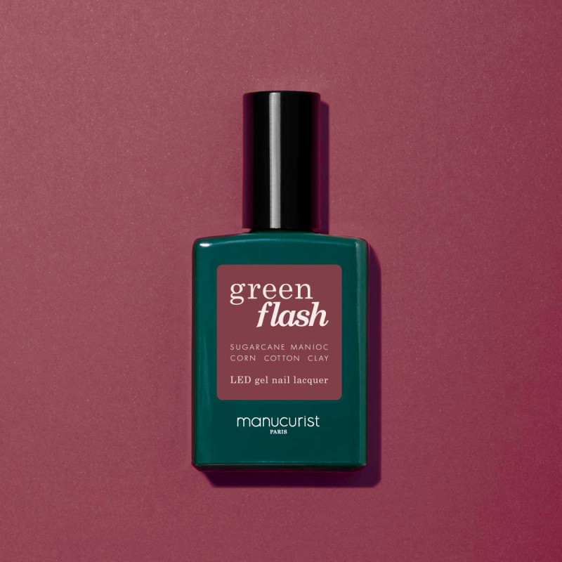Vernis GREEN FLASH Semi-permanent- Victoria Plum - 15ml -Manucurist