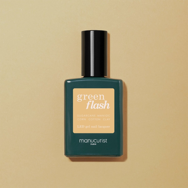 Vernis GREEN FLASH Semi-permanent- Gold sand- 15ml -Manucurist