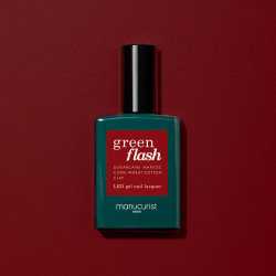 Vernis GREEN FLASH Semi-permanent- Red hibiscus- 15ml -Manucurist