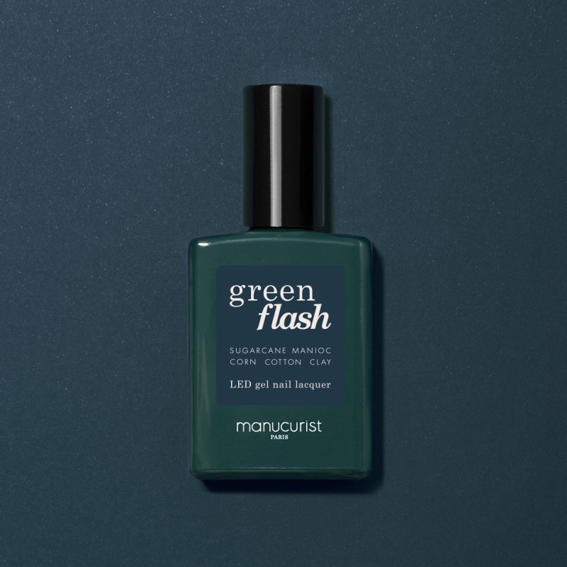 Vernis GREEN FLASH Semi-permanent- Dark clover - 15ml -Manucurist