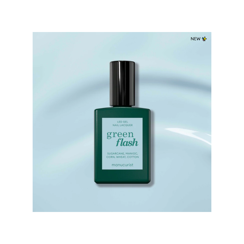 Vernis GREEN FLASH Semi-permanent- Light Bleu - 15ml -Manucurist
