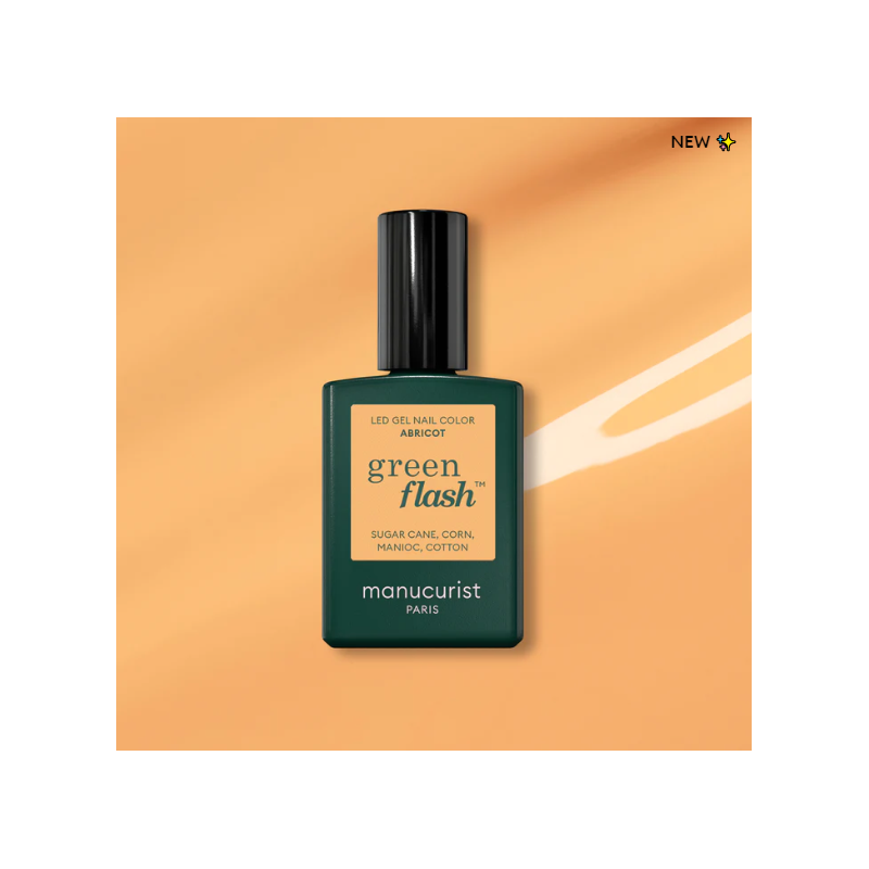 Vernis GREEN FLASH Semi-permanent- Abricot- 15ml -Manucurist