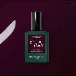 Vernis GREEN FLASH Semi-permanent- Aubergine - 15ml -Manucurist