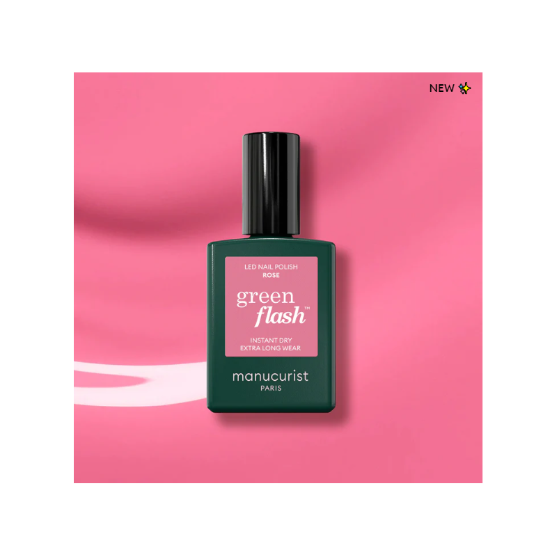 Vernis GREEN FLASH Semi-permanent- Rose - 15ml -Manucurist