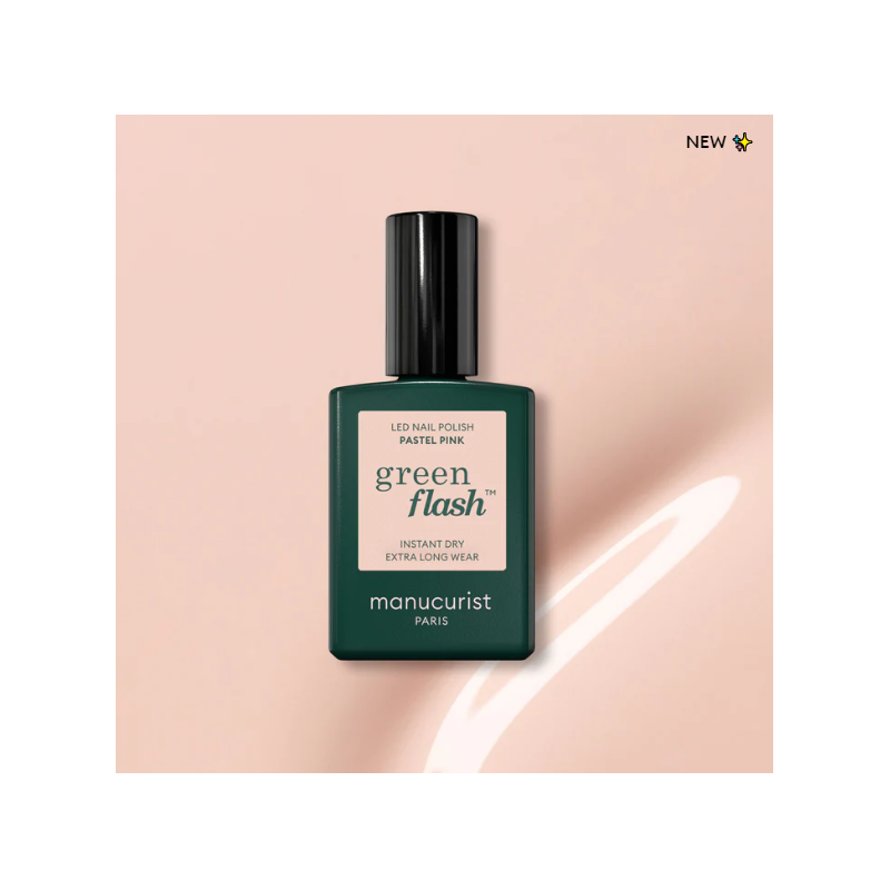 Vernis GREEN FLASH Semi-permanent- Pastel pink - 15ml -Manucurist