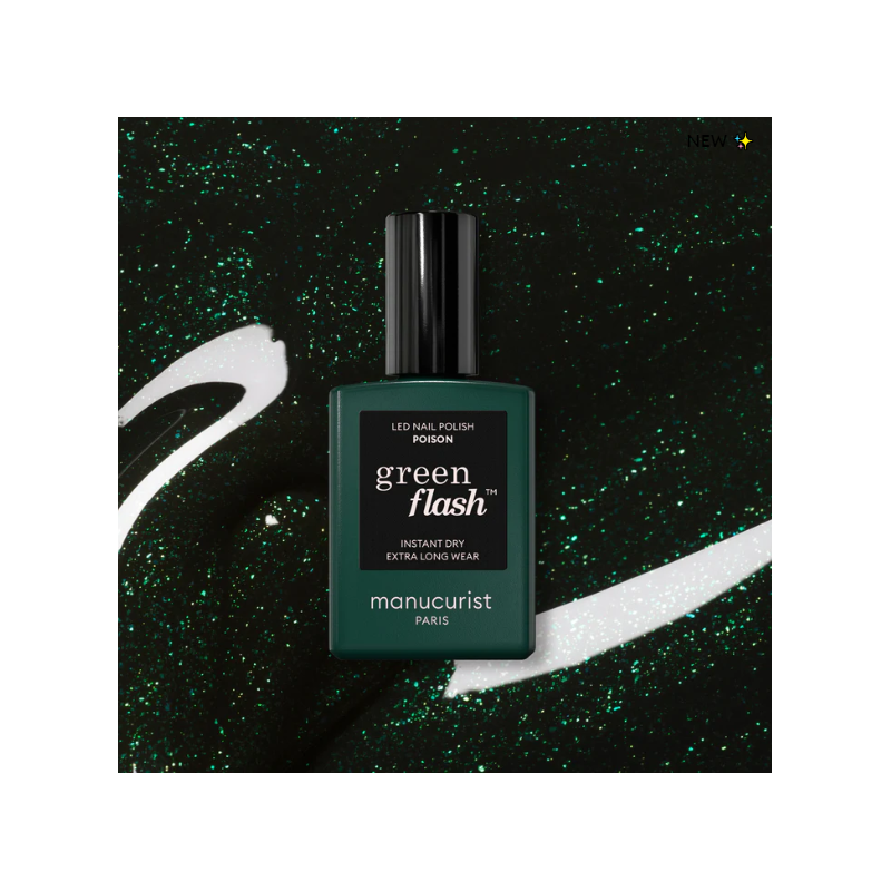 Vernis GREEN FLASH Semi-permanent- POISON - 15ml -Manucurist