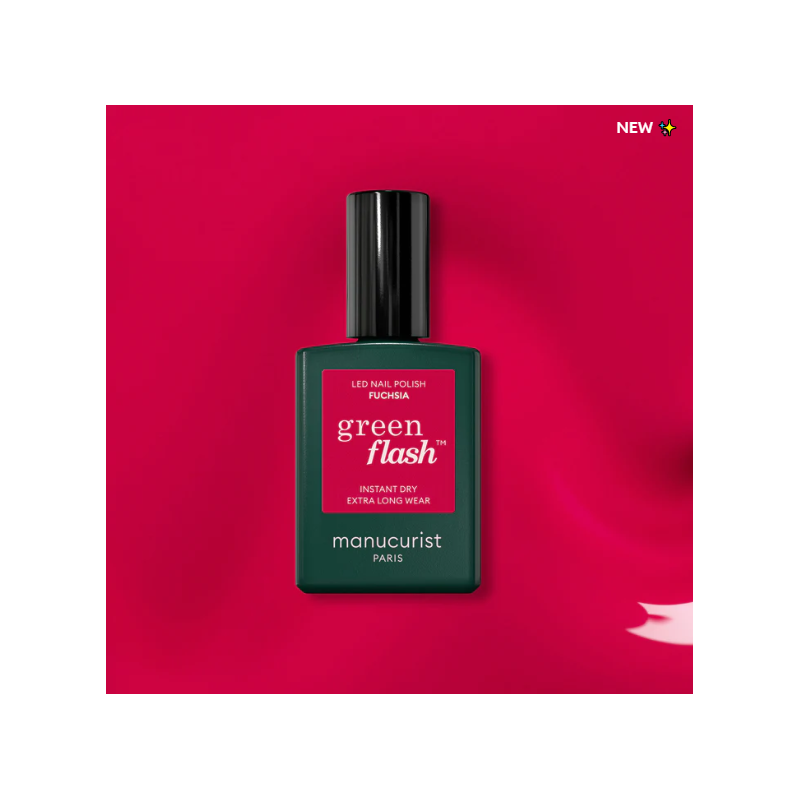 Vernis GREEN FLASH Semi-permanent- FUCHSIA  - 15ml -Manucurist