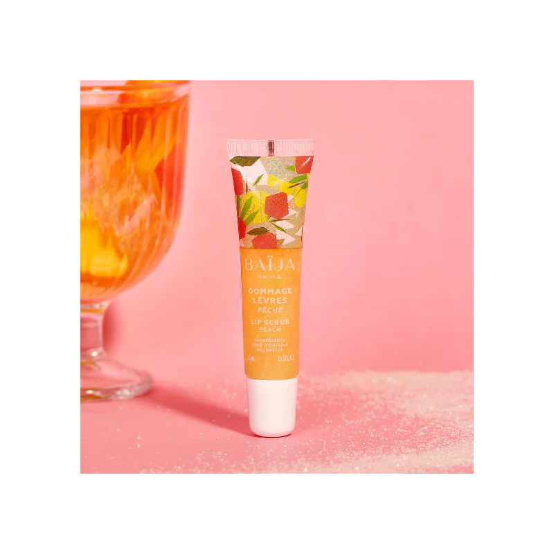Gommage lèvres 15ml- Pêche - Baïja