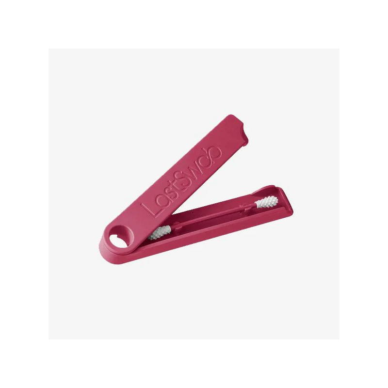Coton-tige réutilisable rouge / rose Lastswab