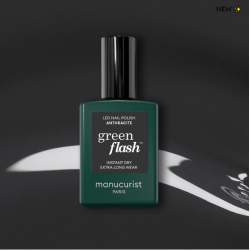 Vernis GREEN FLASH Semi-permanent- Anthracite - 15ml -Manucurist