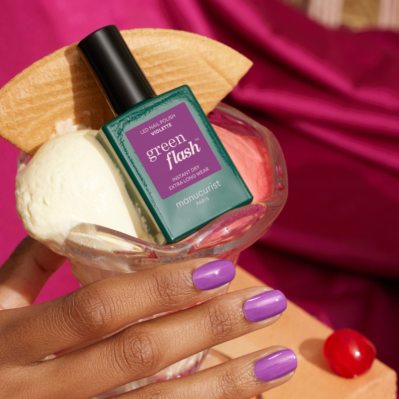 Vernis GREEN FLASH Semi-permanent- Violette  - 15ml -Manucurist