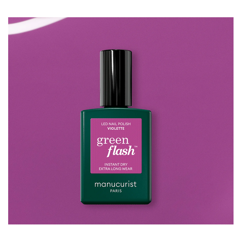 Vernis GREEN FLASH Semi-permanent- Violette  - 15ml -Manucurist