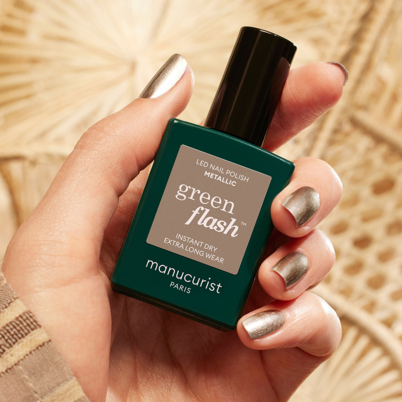 Vernis GREEN FLASH Semi-permanent Metallic - Manucurist