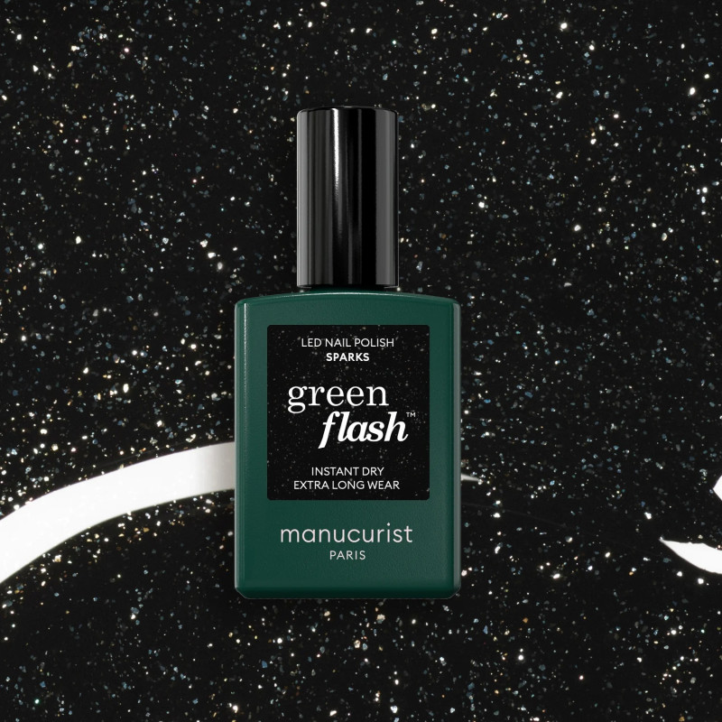 Vernis GREEN FLASH Semi-permanent Sparks - Manucurist